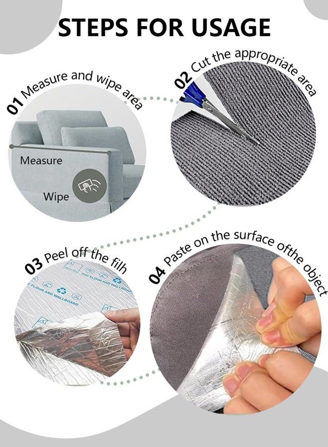 SEPAZON Couch Protector from Cat Claws, Anti Cat Scratch Furniture Protector, Adhesive Cat Scratch Pad Deterrent for Furniture, DIY Climbing Cat Scratcher Scratching for Indoor Cat (LightGrey, 78.7x15.8In) - Image 4