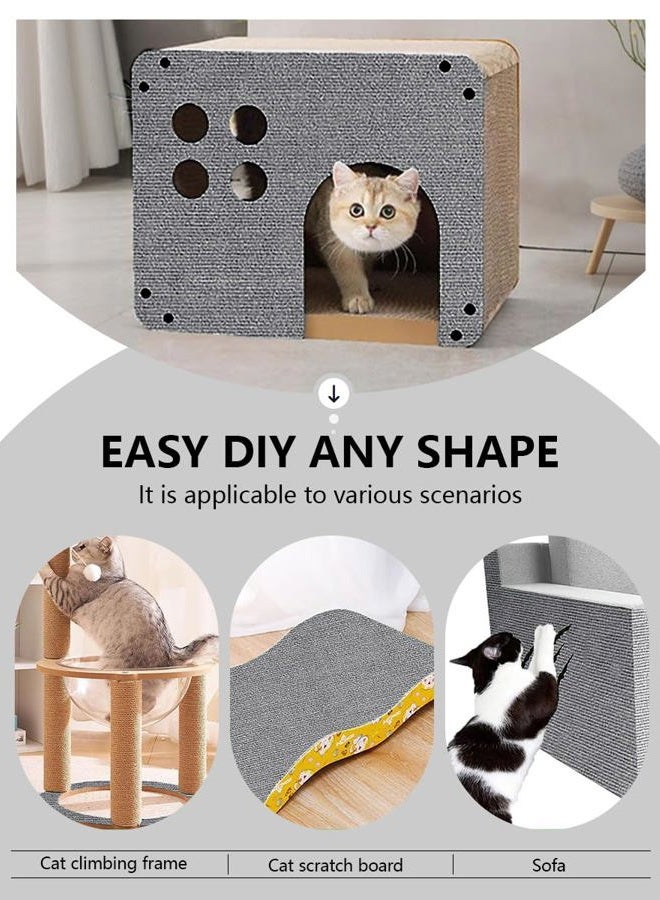SEPAZON Couch Protector from Cat Claws, Anti Cat Scratch Furniture Protector, Adhesive Cat Scratch Pad Deterrent for Furniture, DIY Climbing Cat Scratcher Scratching for Indoor Cat (LightGrey, 78.7x15.8In) - Image 5
