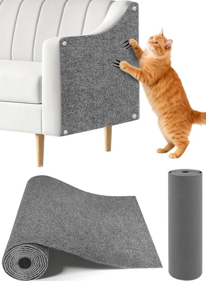 SEPAZON Couch Protector from Cat Claws, Anti Cat Scratch Furniture Protector, Adhesive Cat Scratch Pad Deterrent for Furniture, DIY Climbing Cat Scratcher Scratching for Indoor Cat (LightGrey, 78.7x15.8In) - Image 1