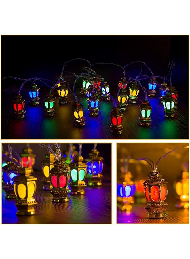 erorex Ramadan Eid String Lights 9.8Ft 20Leds Fairy Lights Battery Operated Lantern String Light Ramadan Lantern String Light Eid Decorations For Eid Party Indoor Outdoor Patio Garden B - Image 2