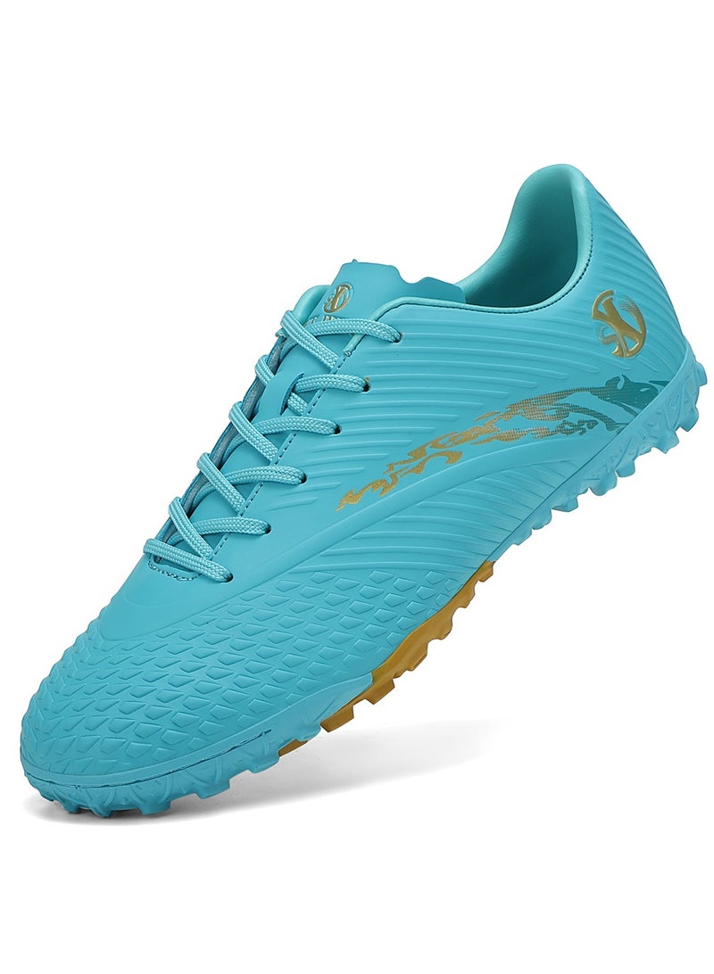 جناح السماء أحذية كرة قدم احترافية للرجال والنساء منخفضة الرقبة قابلة للتنفس للاستخدام في الأماكن المغلقة أو الهواء الطلق خفيفة الوزن بنعل داخلي/داخلي أحذية تدريب مضادة للانزلاق أحذية تدريب رياضية أرضية أحذية كرة قدم - Image 1