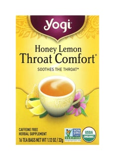 YOGI Honey Lemon Throat Comfort 16 Tea Bags 