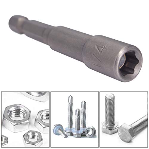 Wolfride 10Pcs Power Nut Driver Set Magnetic 1/4'' Hex Socket Set Quick Change Adapter Socket - Image 3