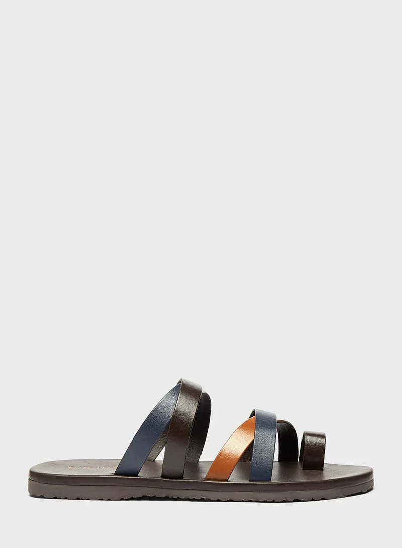 DUCHINI Cross Strap Arabic Sandals