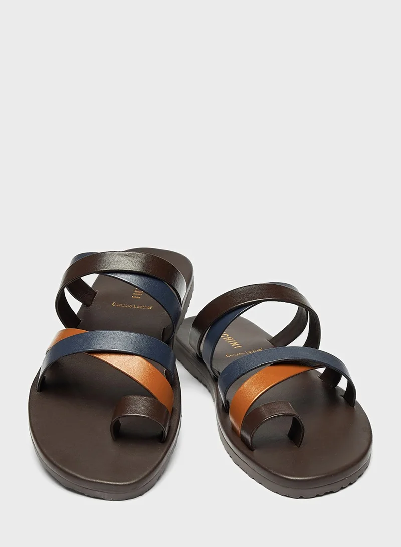 DUCHINI Cross Strap Arabic Sandals