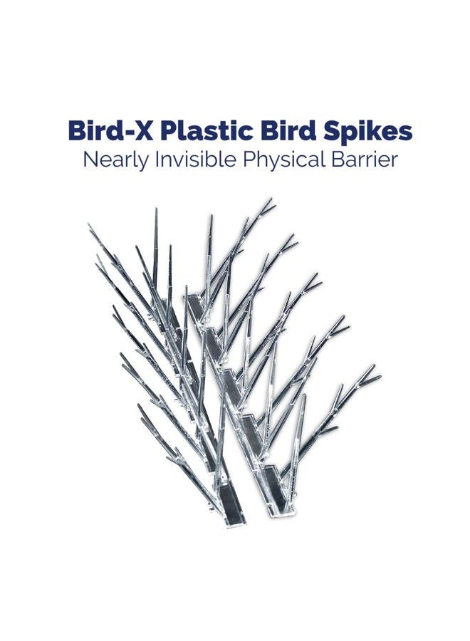 Bird-X Sp-10-Nr Plastic Polycarbonate Bird Spikes Kit With Adhesive Glue, Covers 10 Feet - Image 2