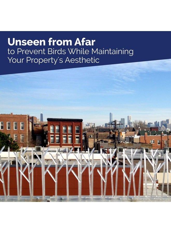 Bird-X Sp-10-Nr Plastic Polycarbonate Bird Spikes Kit With Adhesive Glue, Covers 10 Feet - Image 4