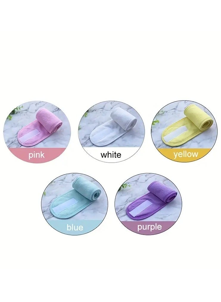 ORiTi Spa Headband For Women Adjustable Makeup Hair Band with Handy Sticker Head Wrap For Face Care Makeup - Image 3