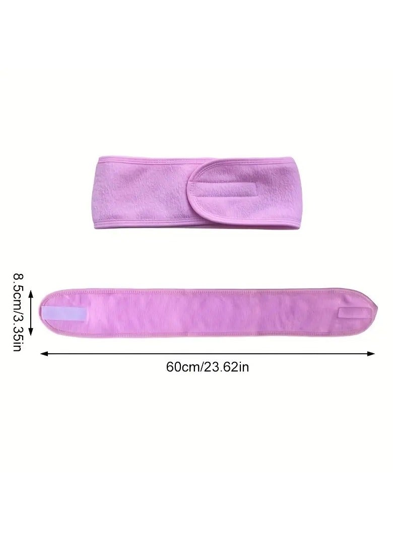 ORiTi Spa Headband For Women Adjustable Makeup Hair Band with Handy Sticker Head Wrap For Face Care Makeup - Image 5