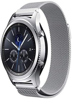 Stainless Steel Bracelet Strap For Samsung Gear S3 Milanese Loop Watchband - Silver