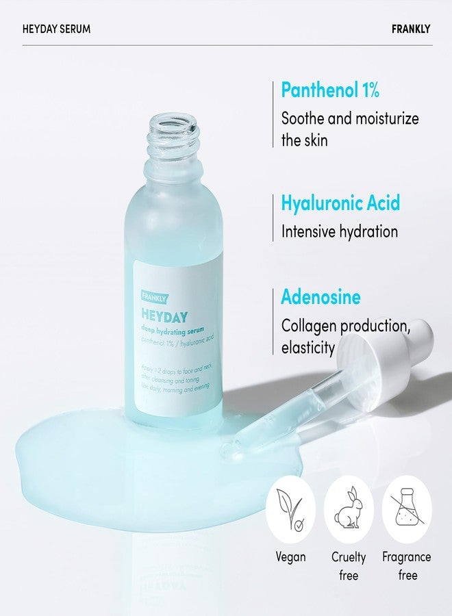 FRANKLY Heyday Serum - Deep Moisture & Radiance Boost with 1.125% Panthenol & Hyaluronic Acid | Vegan | Anti-Aging & Firming for Dry, Sensitive Skin| Korean Skin Care |1.01 fl. oz. - Image 3