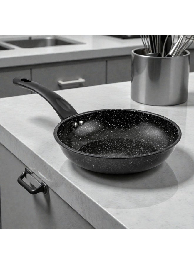 Bister Carbon Steel with Granite Coating 7-Piece Cookware Set, Black Color - Image 4