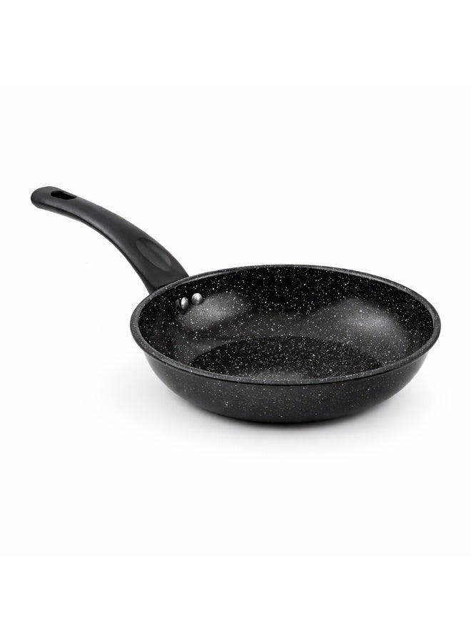 Bister Carbon Steel with Granite Coating 7-Piece Cookware Set, Black Color - Image 3