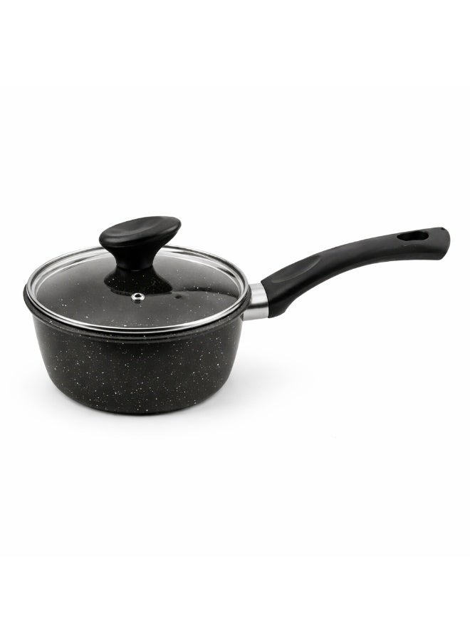 Bister Carbon Steel with Granite Coating 7-Piece Cookware Set, Black Color - Image 5
