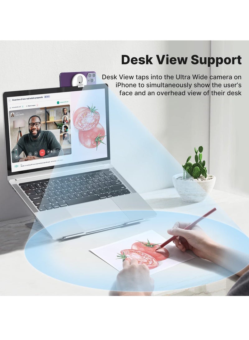 Y&D Continuity Camera Mount for iPhone, MacBook Compatible with Mag Safe iPhone 14/13/12, Magnetic Phone Webcam Desk View Support iOS 16 + & MacOS Ventura - Image 2