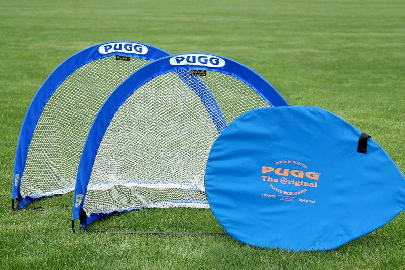 PUGG 4 Foot Pop Up Soccer Goal, Portable Training Football Knitted Poly Net Equipment, The Original Pickup Game Goal, Includes Two Goals & Bag - Image 3