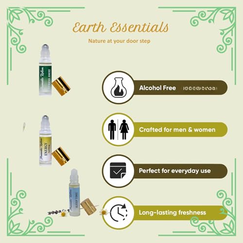 Earth Essentials Anxiety and Stress Relief Aromatherapy Roll On 8ml Natural Essential Oils Calming Soothing Relaxation Sleep Aid Pocket Friendly Roller Ball Safe Chemical Free Unisex Fragrance - Image 4