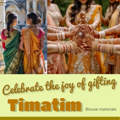 Timatim Women's Blouse Piece Jari Silk Blend Unstitched Blouse Materials 1 meters Each Piece, Assorted Multicolour (Pack of 10 Pieces) - Image 2