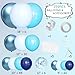 MEBAY Blue Balloon Arch Kit 147 Pcs Metallic Macaron Light Navy Blue Balloons Garland with Confetti for Baby Shower Birthday Wedding Ocean Themed Party Decoration - Image 4