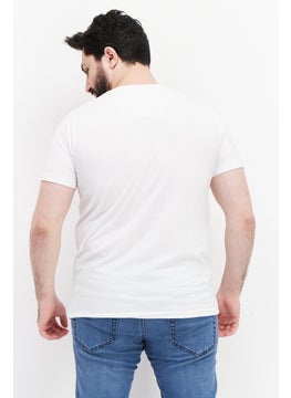 CERRUTI 1881 Men Round Neck Short Sleeve Brand Logo T-Shirts, White  - Image 4