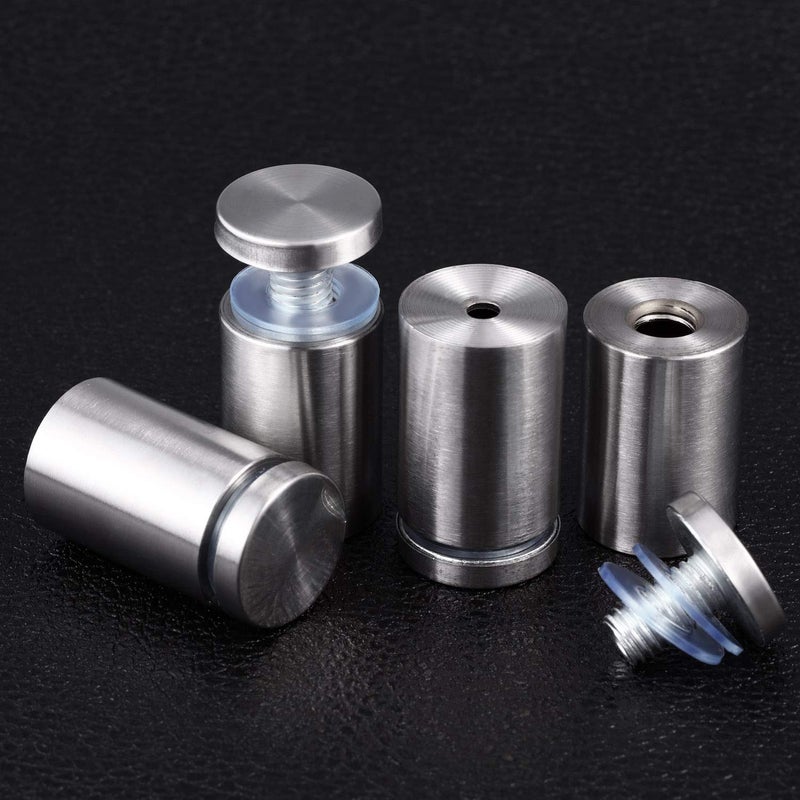 Pelopy 8 Pcs Sign Standoff Screws Advertising Screws Stainless Steel Wall Standoff Mounts Glass Acrylic Nail(1 x 1-5/8 Inch) - Image 5