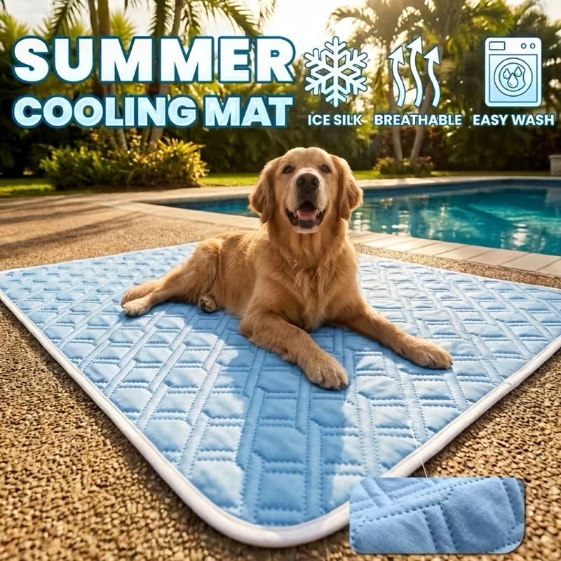 Upgraded Pet Cooling Pad For Small Pets Up To 17.64LB Summer Ice Mat Washable Breathable Quilted Non Slip Universal Dog And Cat Bed - Image 5