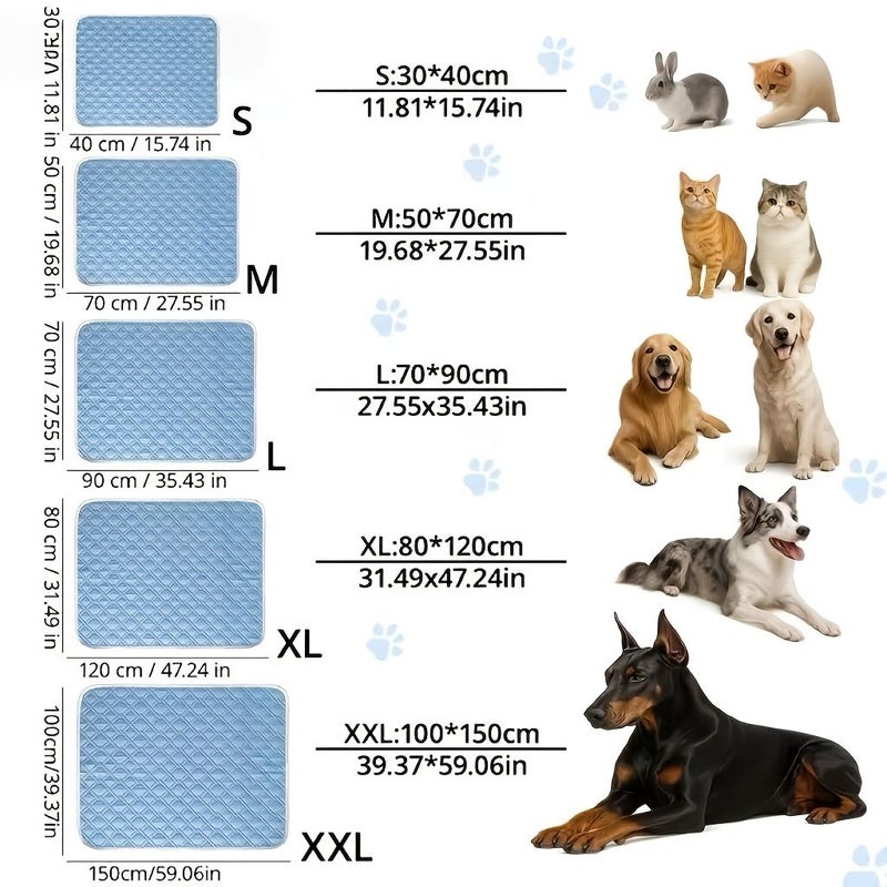 Upgraded Pet Cooling Pad For Small Pets Up To 17.64LB Summer Ice Mat Washable Breathable Quilted Non Slip Universal Dog And Cat Bed - Image 2
