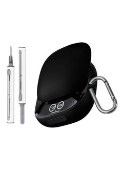 SJet for Liberty 4 Pro Case Cover with Cleaner Kit, Soft Silicone Protective Case for Anker Soundcore Liberty 4 Pro Case for Women Men, Liberty 4 Pro Case Accessories with Keychain (Black)  - Image 1