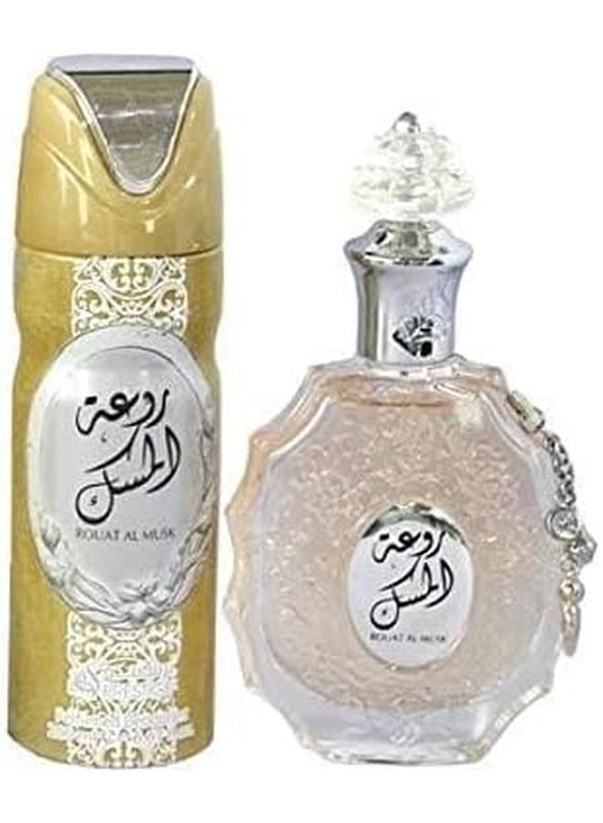 لطافة مجموعة هدايا روعة المسك او دي بارفان 100 مل ومزيل العرق 200 مل للرجال - Image 2