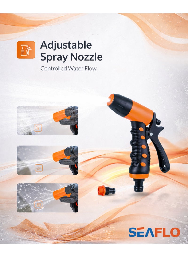 SEAFLO Portable Washdown Pump Kit with 20 ft Coiled Hose & Adjustable Spray Nozzle – Marine & Multi-Purpose Cleaning Kit - Image 3