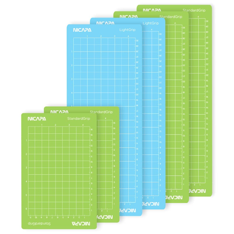 NICAPA Replacement Adhesive Cutting Mat for Cricut Joy45x65inch45x12inch LightgripStandardgrip 6 Pack AdhesiveSticky NonSlip Flexible Square Gridded Cut Mats Set Matts