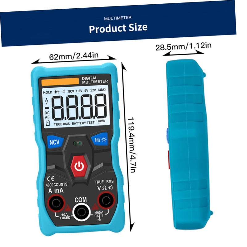 مقياس متعدد رقمي ذو نطاق تلقائي 6000 عدّ دقيق للغاية مع مجسات معزولة - Image 3