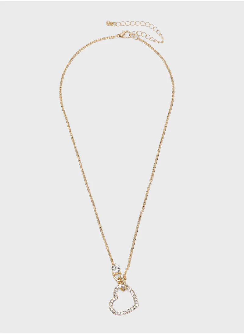 ايلا Heart Pendant Necklace