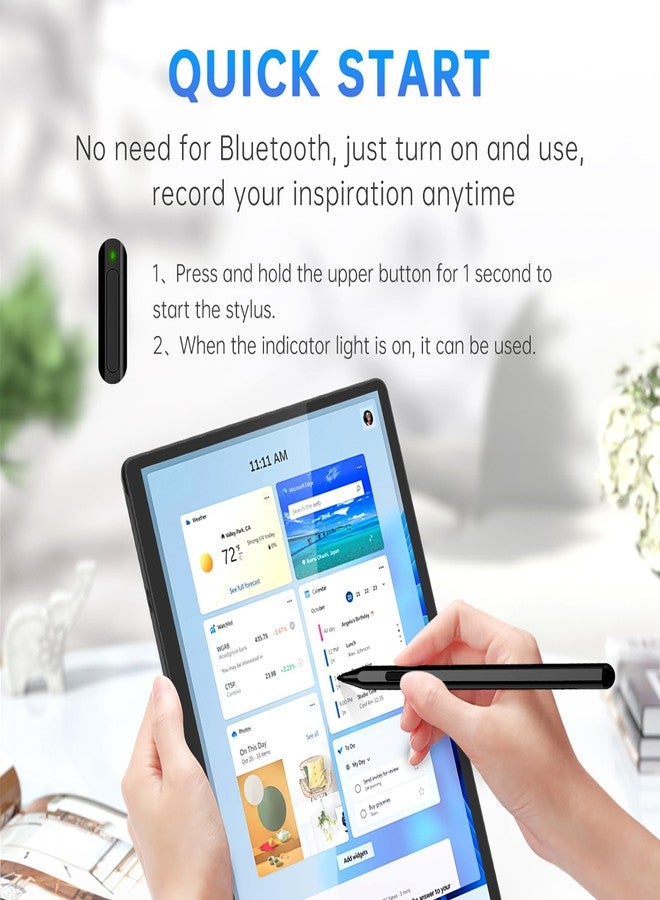 UOGIC Stylus Pen for Surface Pro, Uogic Stylus Pen with Palm Rejection, Smooth Writing,1024 Levels Pressure, Rechargeable, for Surface Pro (3 Gen and Later Versions), Surface Go (1/2/3 Gen) - Image 2