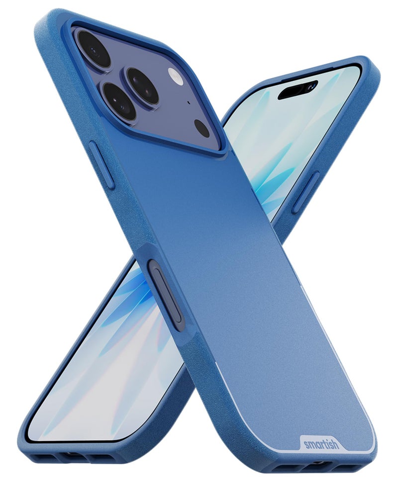 SmartishÂ® iPhone 17 Pro MagSafe Case - Gripmunk Magnetic Slim Case [Lightweight + Protective] Thin Grip Cover with Microfiber Lining for Apple iPhone 17 Pro - Blues on The Green - Image 1