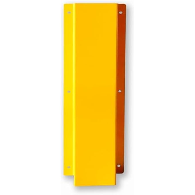 PIPE AND DOWNSPOUT PROTECTOR, CARBON STEEL GUARD DEVICE, 39" H X 6" W X 6" D YELLOW - Image 1