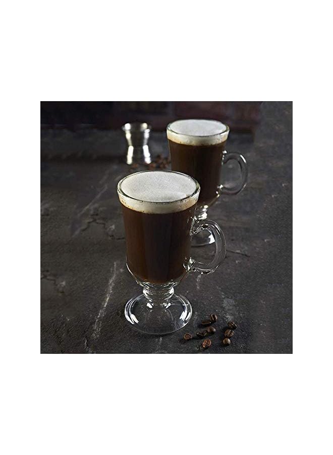 S-TOP Latte Macchiato Glass, Irish Coffee Glass, Hot Chocolate Cup, with Handle, 250ml, Heat-Resistant Glassware ?2 Pack? - Image 3