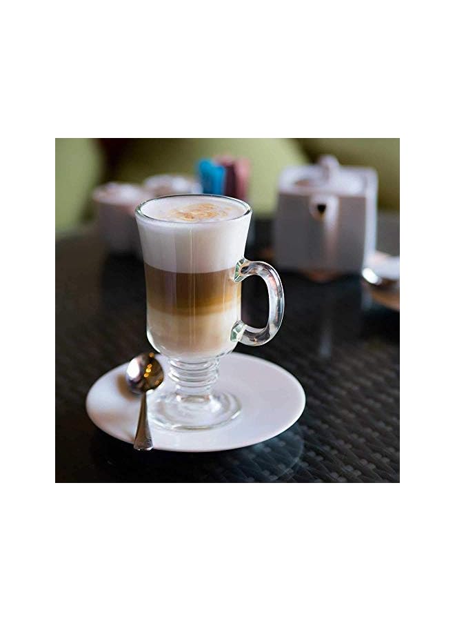 S-TOP Latte Macchiato Glass, Irish Coffee Glass, Hot Chocolate Cup, with Handle, 250ml, Heat-Resistant Glassware ?2 Pack? - Image 1