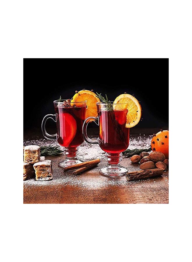 S-TOP Latte Macchiato Glass, Irish Coffee Glass, Hot Chocolate Cup, with Handle, 250ml, Heat-Resistant Glassware ?2 Pack? - Image 4