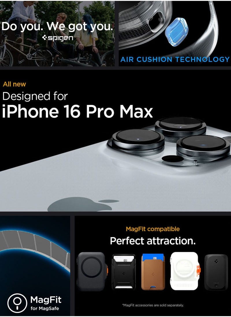 Spigen - Rugged Armor MagFit iPhone 16 Pro MAX Case Cover with MagSafe and Carbon Fiber Textures (2024) - Matte Black - Image 1
