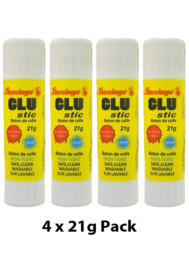 Flamingo High Viscosity Glue Stick, 21 gm, 4 Pieces Value Pack