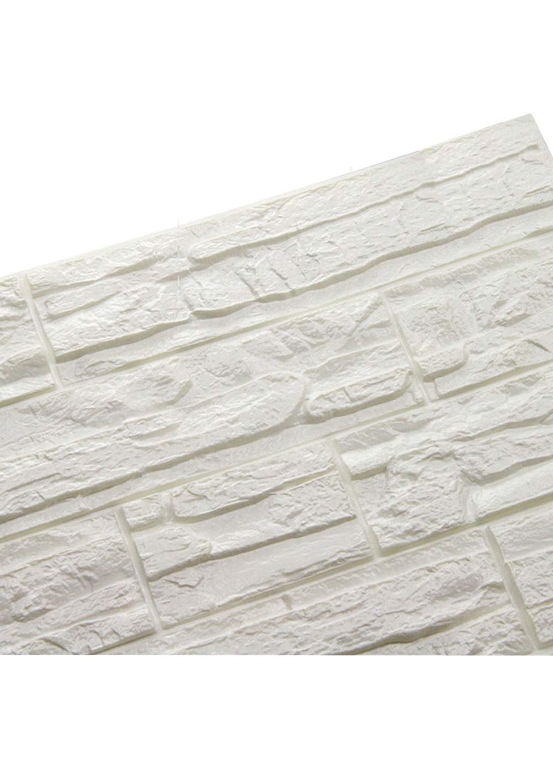 NHSUNRAY 3D Brick Textured Pattern Wall Panels Wallpaper SelfAdhesive PE Foam Waterproof Modern Style for Living Room Bedroom Kitchen Wall Covering Background Decoration 12PCS465SQFT12PCS White 