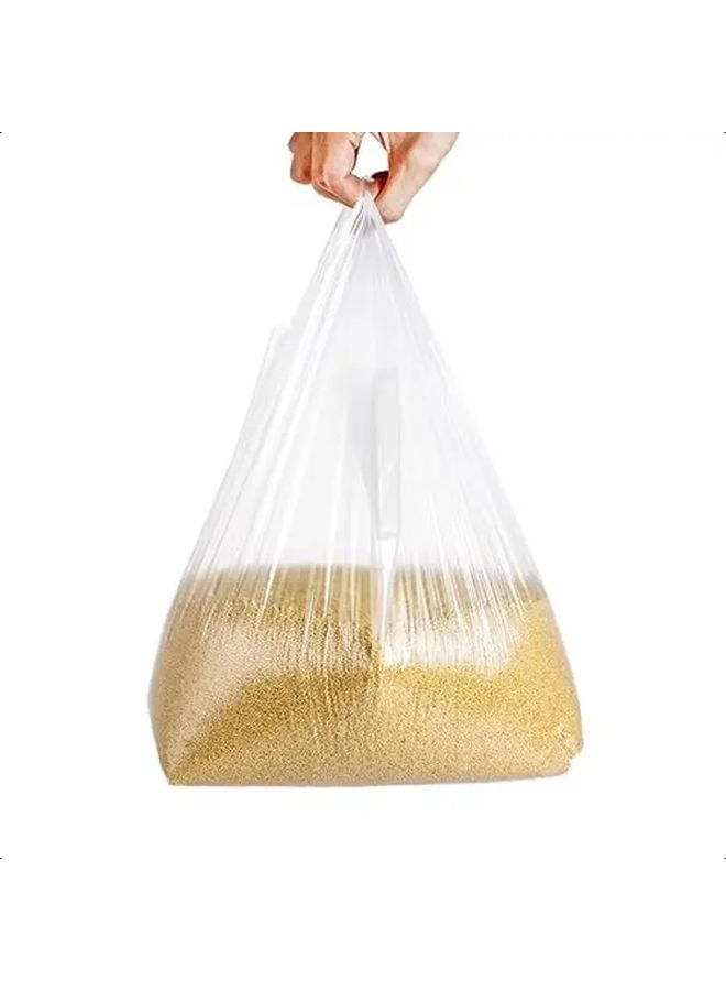 200Pcs Clear Plastic Bags With Handles 7.87x12.99 Inch Durable Leak Proof Grocery Shopping Bags For Produce Storage Daily Use - Image 1