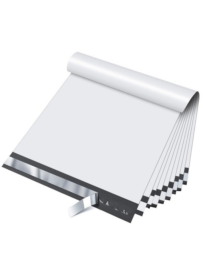 Fuxury Fuxury 12x15.5 Inches 100pc White Poly Mailers Shipping Bags for Clothing Mailing & Shipping Self Sealing Envelopes Boutique Custom Bags Enhanced Durability Multipurpose Items Safe Protected  - Image 1