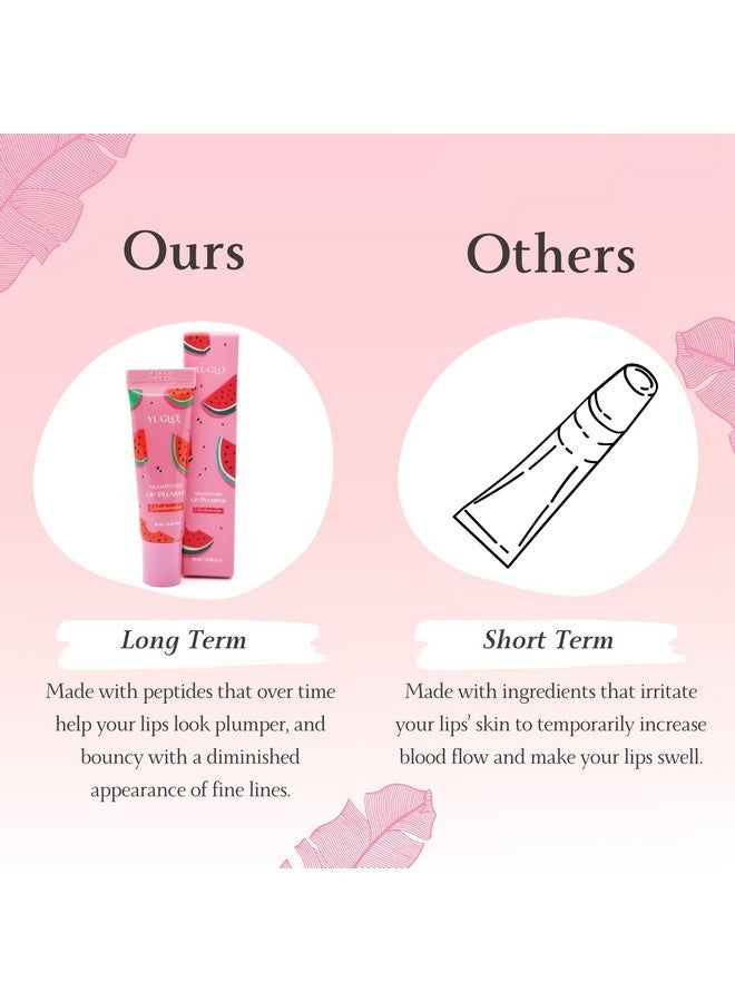 YUGLO Multi-Peptide Infused Lip Plumping Treatment - Lip Gloss For Women with Lip Balm Repair Effect for Smooth, Youthful Lips - Lip Moisturizer to Repair Chapped Lips - Watermelon - Image 3