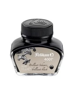 Pelikan Pelikan 4001 bottled ink for fountain pens brilliant black 30ml (301051)  - Image 1