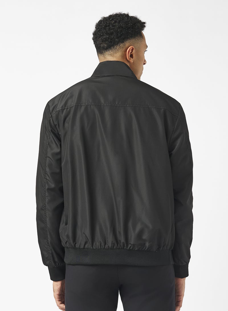 BRAVE SOUL Funnel Neck Zip Through Bomber Jacket - Image 2