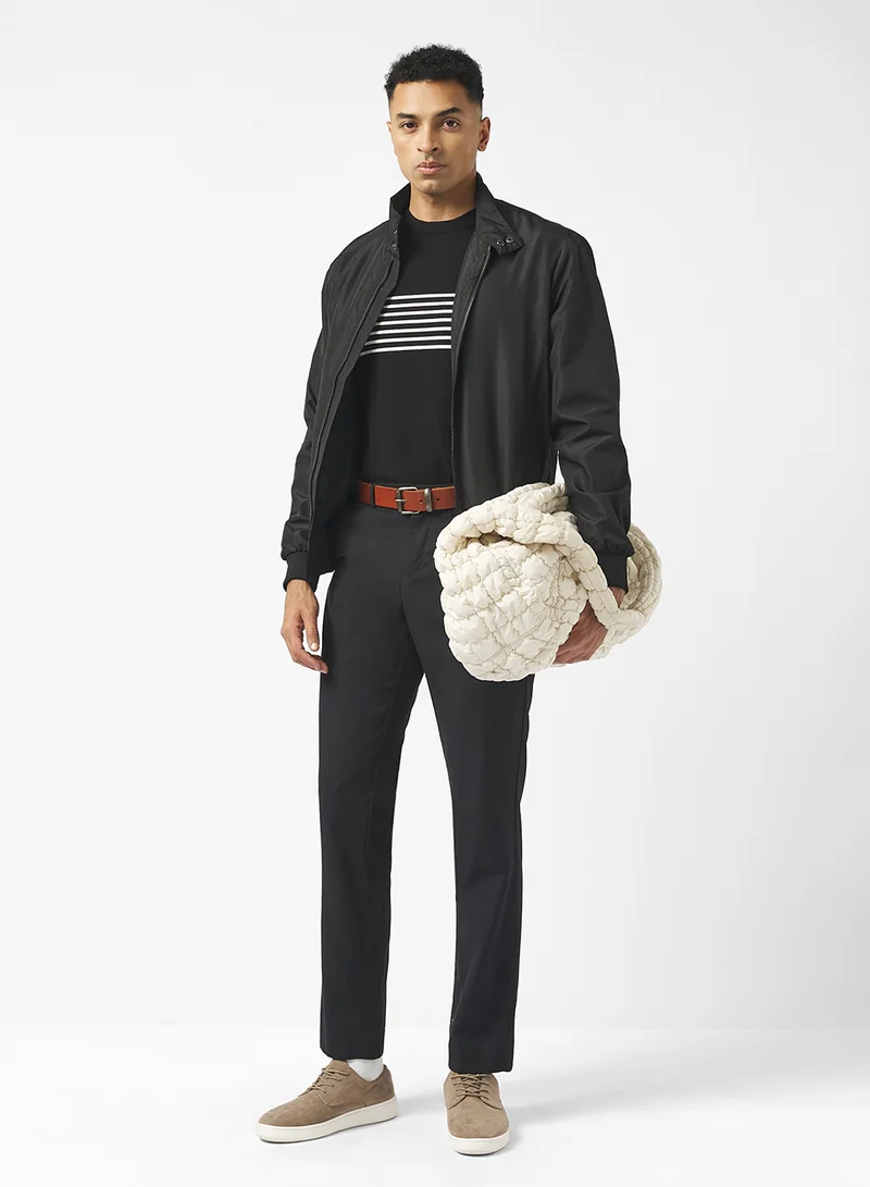 BRAVE SOUL Funnel Neck Zip Through Bomber Jacket