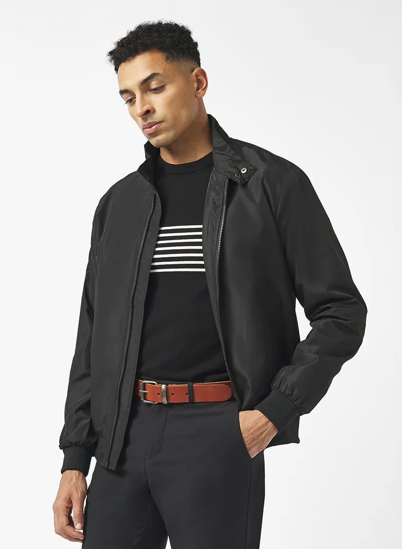 BRAVE SOUL Funnel Neck Zip Through Bomber Jacket