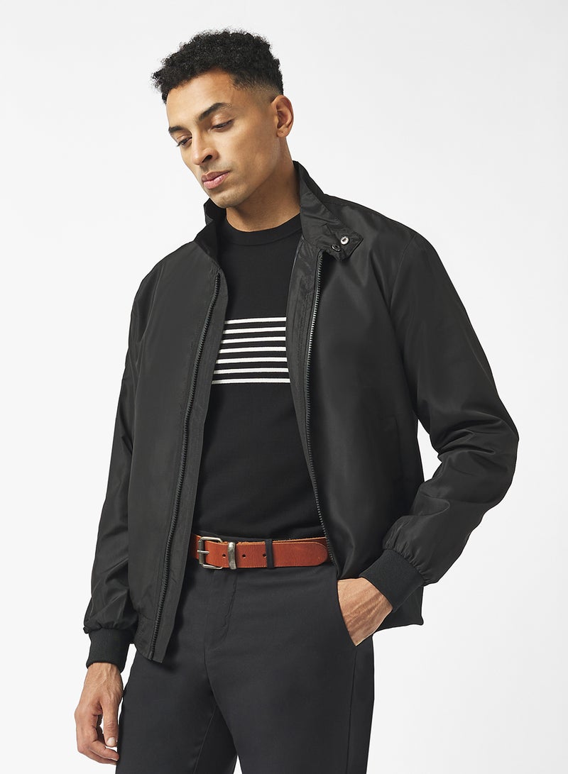 BRAVE SOUL Funnel Neck Zip Through Bomber Jacket - Image 1